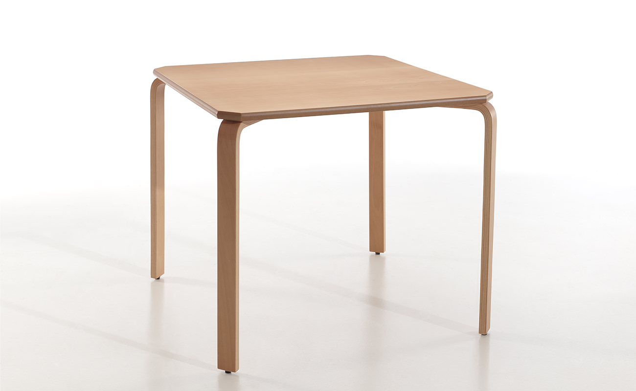 MESA MADERA MACIZA MODELO ARCO CUADRADO